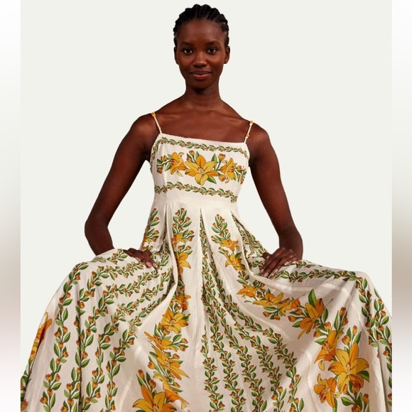 Tropical Lightness Off White Farm Rio Maxi Size Small NWT - Picture 2 of 3